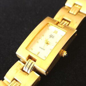 Gloria Vanderbilt GVII Rectangle Gold Women's Watch New Battery
